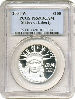 image for: 2004-W $100 Platinum Eagle PCGS Proof 69 DCameo