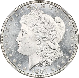 image for: 1887 $1 NGC MS63 PL