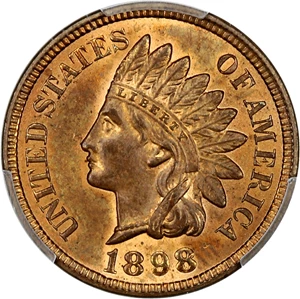 image for: 1898 1c PCGS MS63 RB