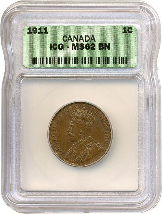 image for: Canada: 1911 1c  ICG MS62 BN