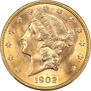 image for: 1902-S $20 PCGS MS64