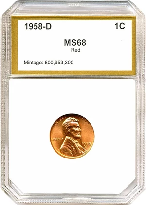 image for: 1958-D 1c PCI MS68 RD