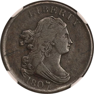 image for: 1807 1/2c NGC VF30 BN (C-1)