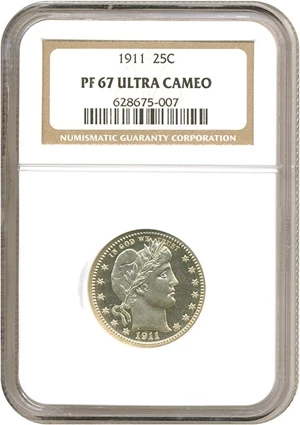 image for: 1911 25c NGC Proof 67 UCameo