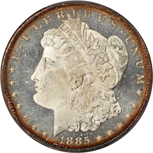 image for: 1885-O $1 PCGS MS65+ DMPL