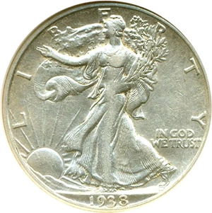 image for: 1938-D 50c ANACS XF45 Details (Cleaned)