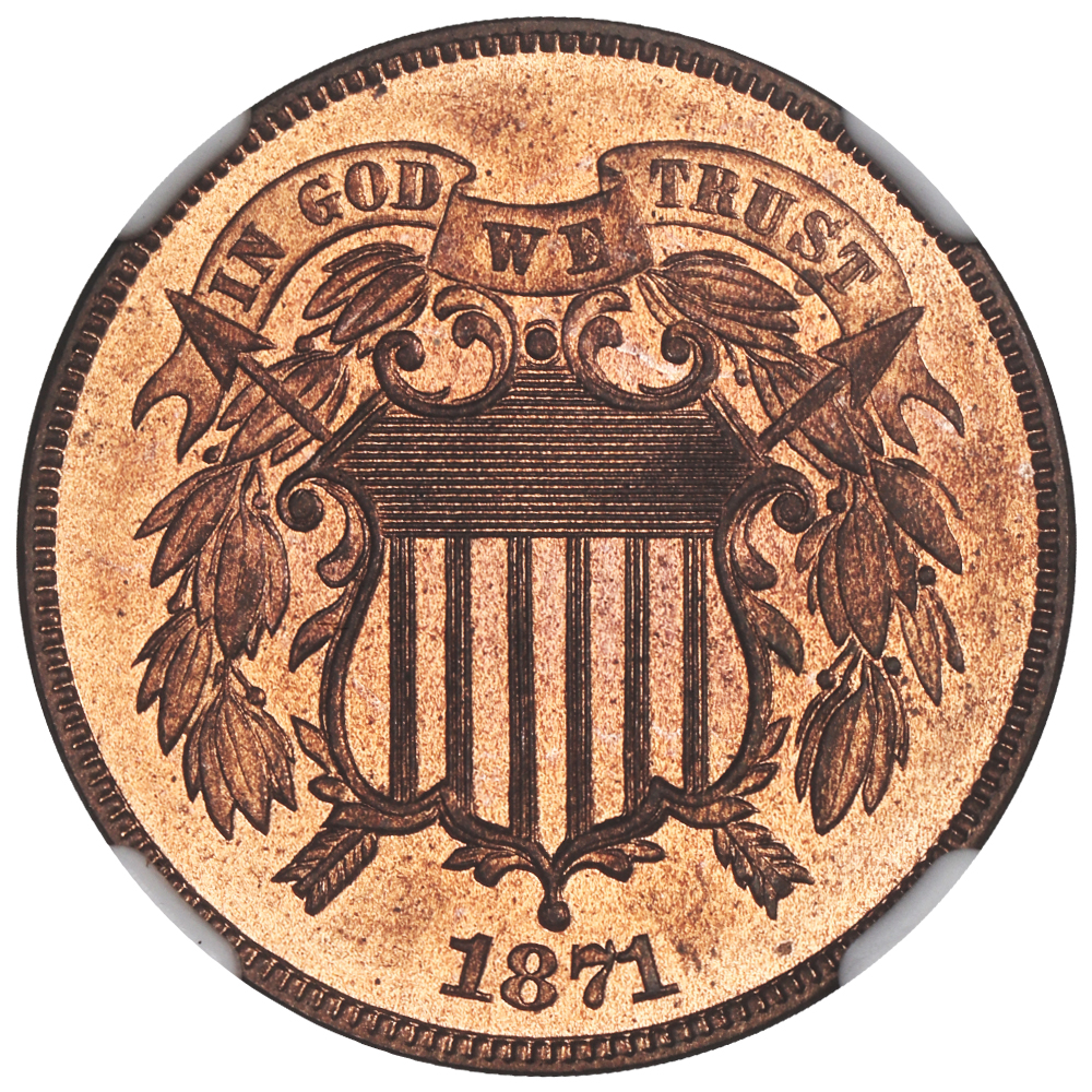 image for: 1871 2c NGC Proof 65 RD