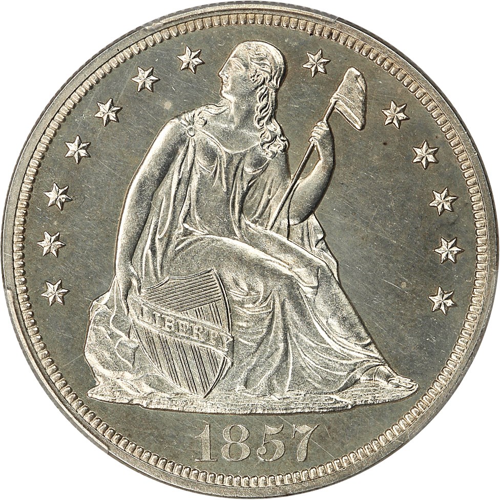 image for: 1857 $1 PCGS Proof 63