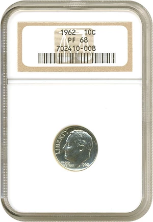 image for: 1962 10c NGC Proof 68