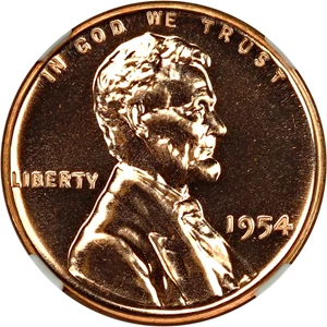 image for: 1954 1c NGC Proof 68 RD