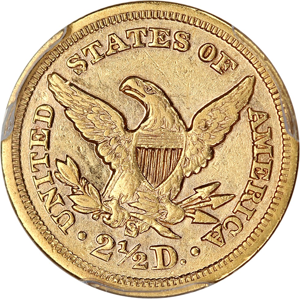 image for: 1870-S $2 1/2 PCGS XF45