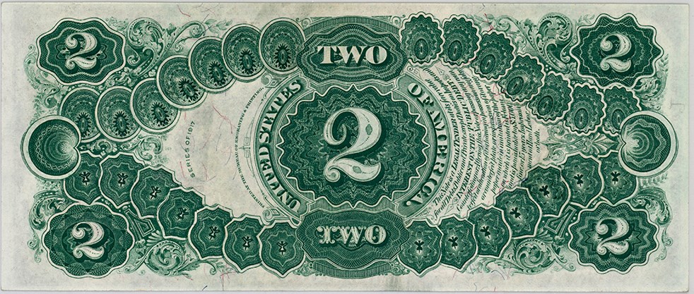 image for: FR. 57 1917 $2 Legal Tender PMG Choice Unc 63 EPQ