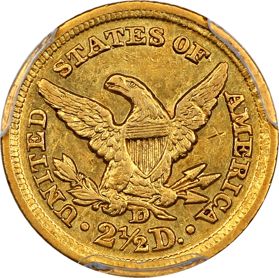 image for: 1851-D $2 1/2 PCGS XF45