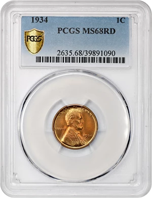 image for: 1934 1c PCGS MS68 RD