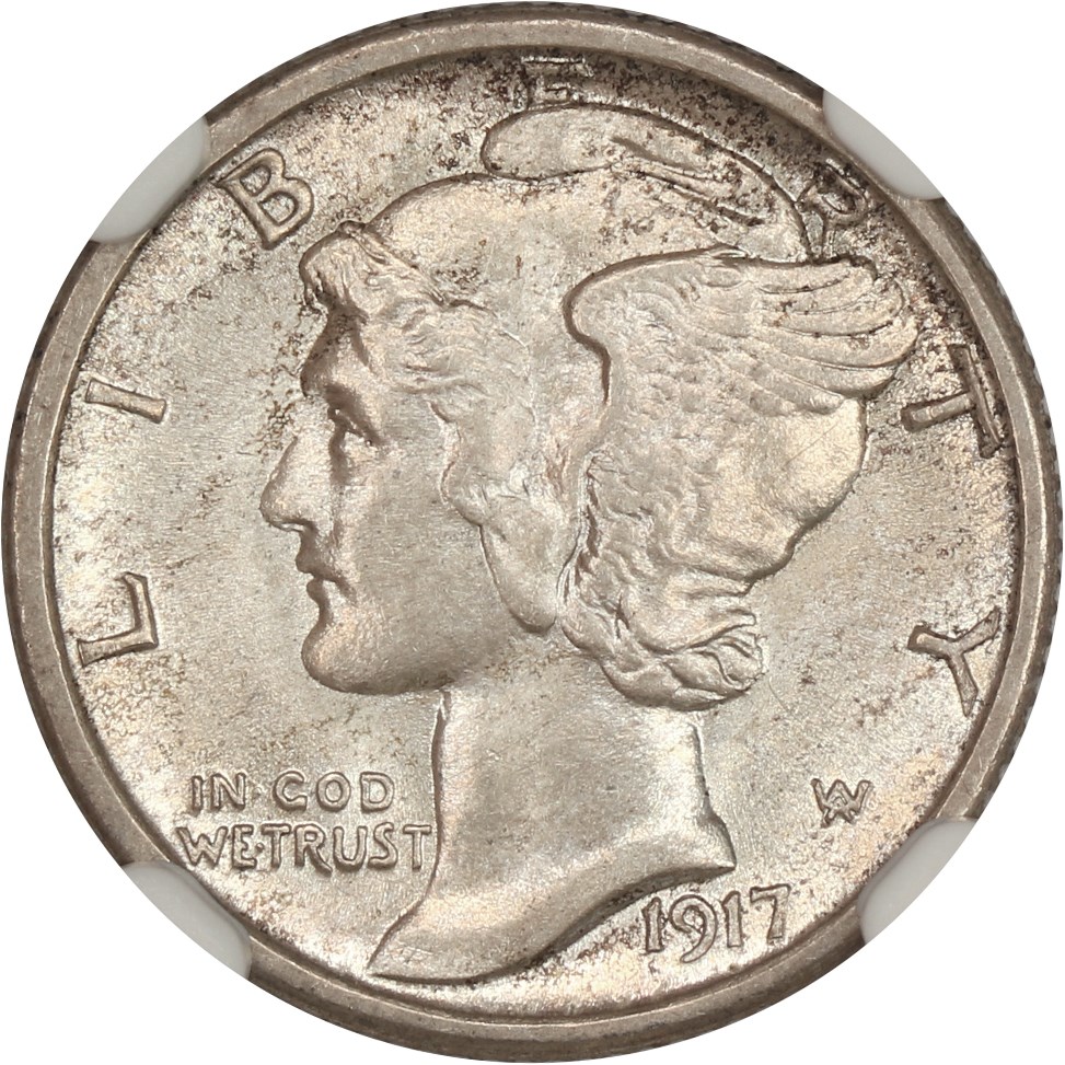 image for: 1917-S 10c NGC MS62