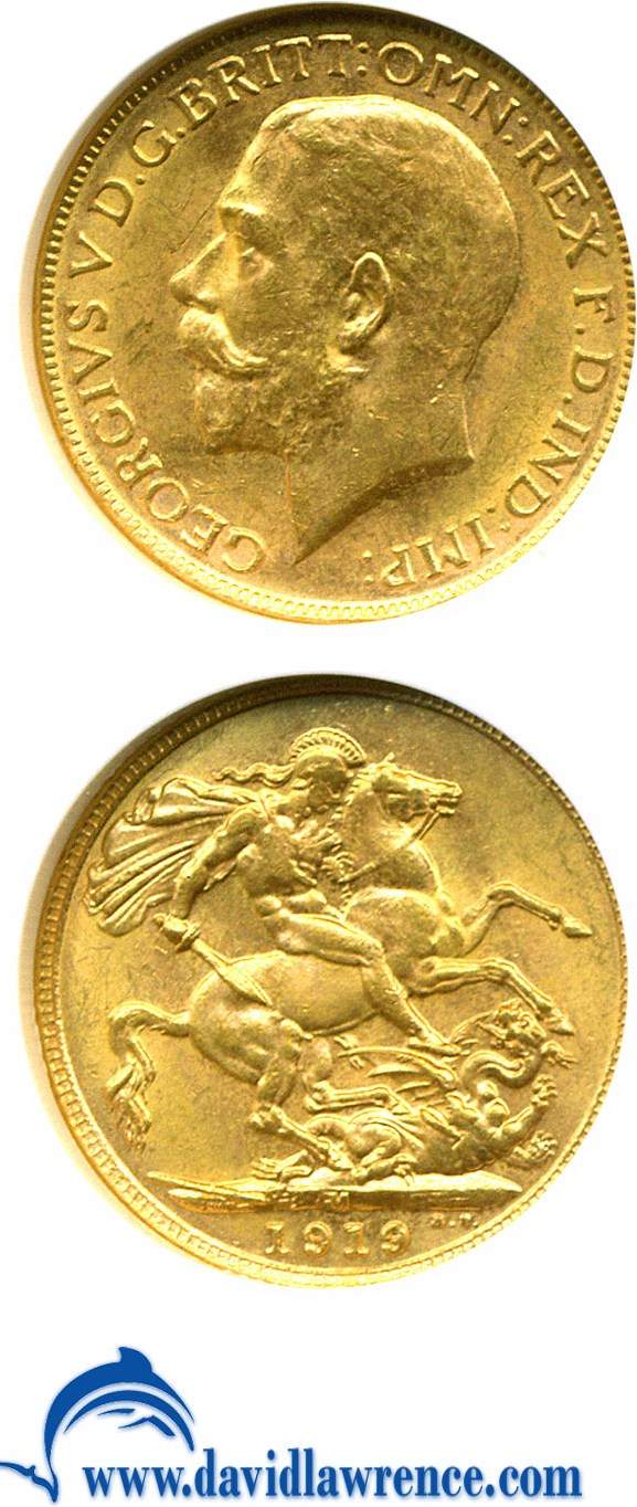 image for: Australia: 1919-M Sov  NGC MS62