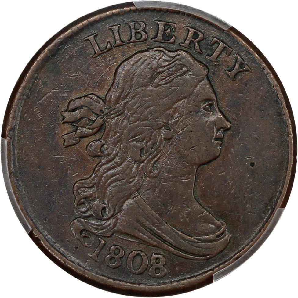 image for: 1808/7 1/2c PCGS VF35 ex: D.L. Hansen