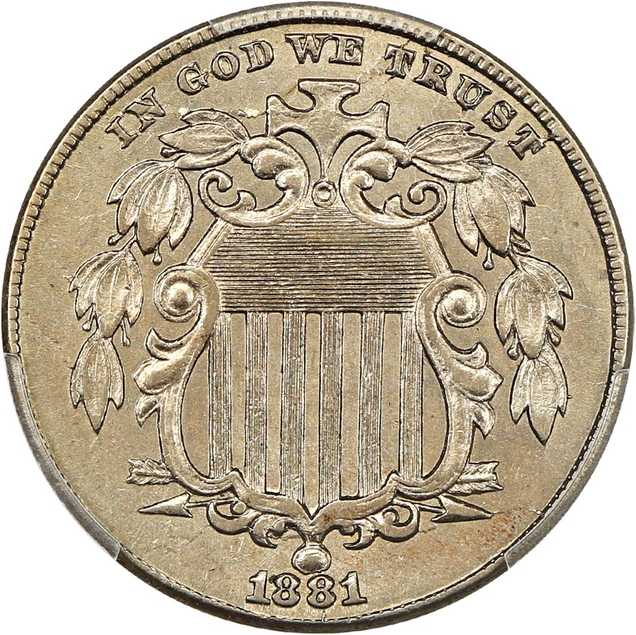 image for: 1881 5c PCGS/CAC AU58