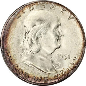image for: 1951-S 50c PCGS MS67 ex: D.L. Hansen