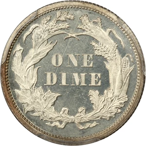 image for: 1868 10c PCGS Proof 65 CAM ex: D.L. Hansen