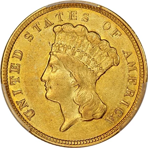 image for: 1854-O $3 PCGS AU53
