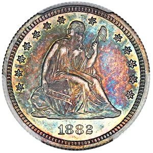 image for: 1882 25c PCGS Proof 64 ex: D.L. Hansen