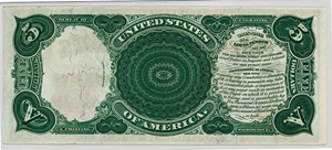 image for: FR. 85 1907 $5 Legal Tender PMG Choice Unc 64 EPQ