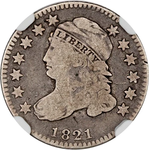 image for: 1821 10c NGC VG-10 (Small Date)