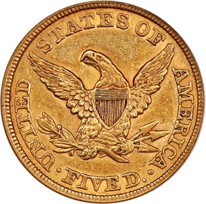image for: 1856 $5 NGC AU55