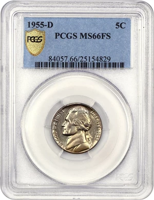 image for: 1955-D 5c PCGS MS66 FS