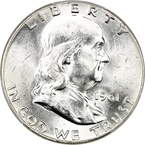 image for: 1961 50c PCGS MS65 FBL ex: D.L. Hansen