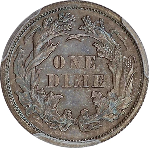 image for: 1872 10c PCGS Proof 66 ex: D.L. Hansen