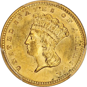 image for: 1863 G$1 PCGS MS64