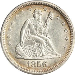 image for: 1856 25c PCGS AU55