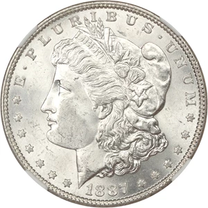 image for: 1887 $1 NGC MS63