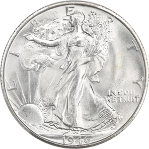 image for: 1946-S 50c PCGS MS65
