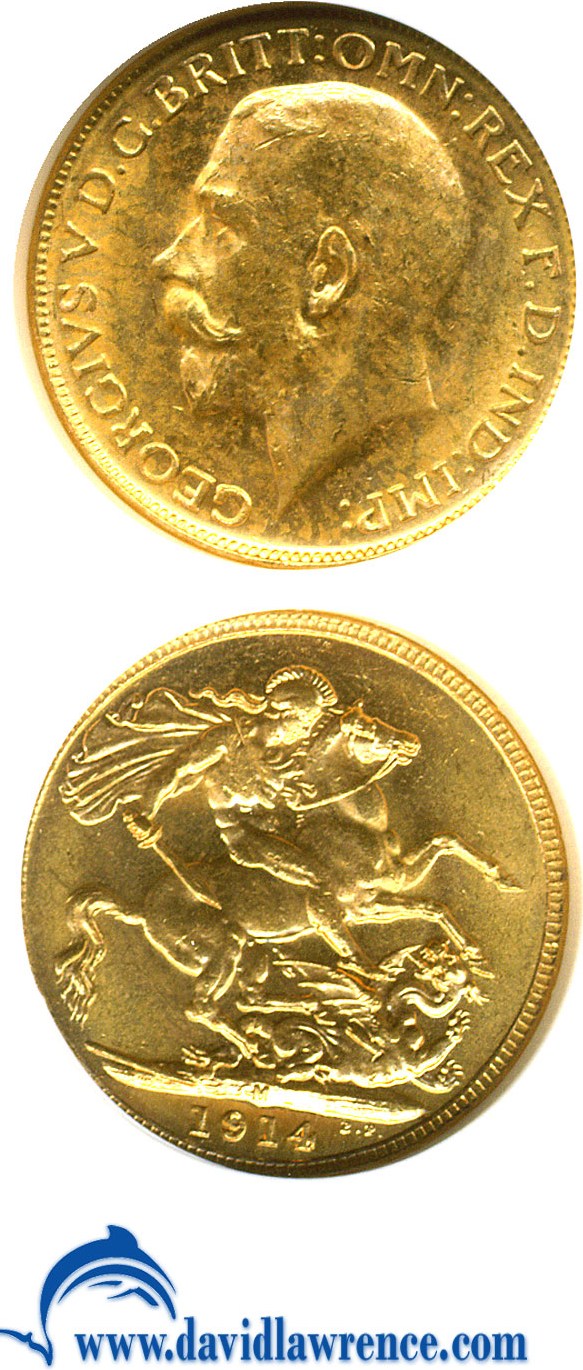 image for: Australia: 1914-M Sov  NGC MS62