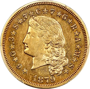 image for: 1879 Stella $4 PCGS/CAC Proof 53 (Flowing Hair)