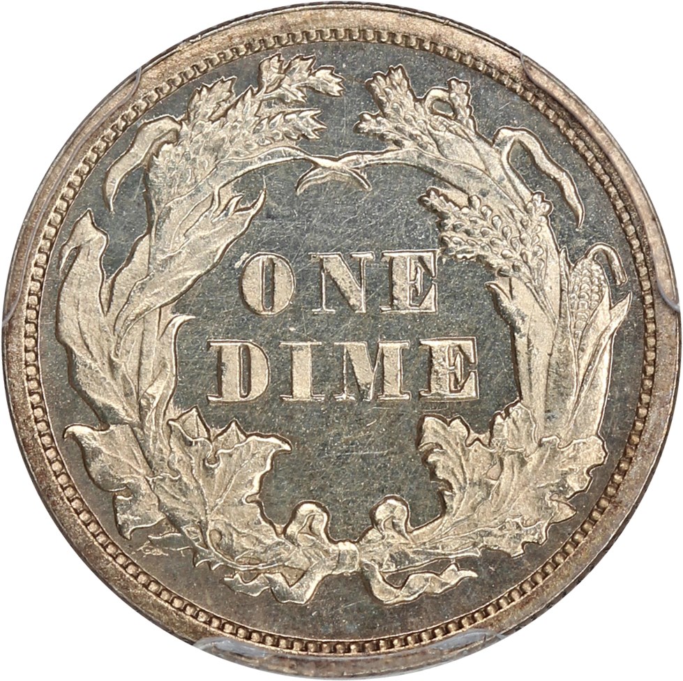 image for: 1875 10c PCGS Proof 64 CAM ex: D.L. Hansen