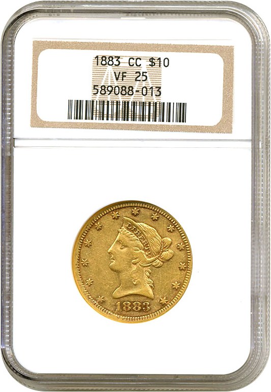 image for: 1883-CC $10  NGC VF25 