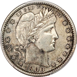 image for: 1900-S 25c PCGS AU55 ex: D.L. Hansen