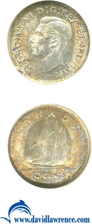 image for: Canada: 1937 10C ANACS MS62