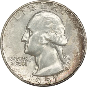 image for: 1957-D 25c NGC MS67