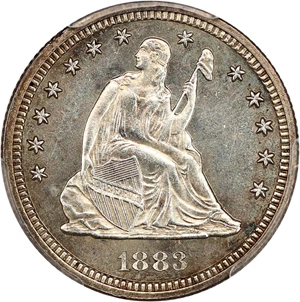 image for: 1883 25c PCGS Proof 65