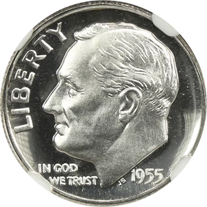 image for: 1955 10c NGC Proof 69 CAM