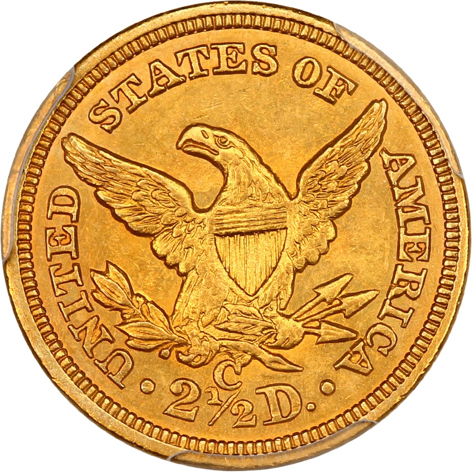 image for: 1858-C $2 1/2 PCGS MS61