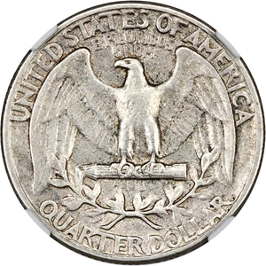 image for: 1943 25c NGC XF45 (Doubled Die Obverse, FS-103)