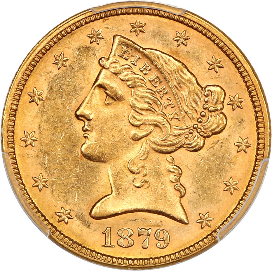 image for: 1879 $5 PCGS/CAC MS62