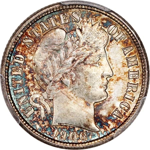 image for: 1906-O 10c PCGS MS65