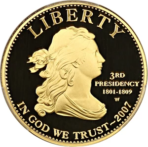 image for: 2007-W Jeffersons Liberty $10 PCGS Proof 69 DCAM